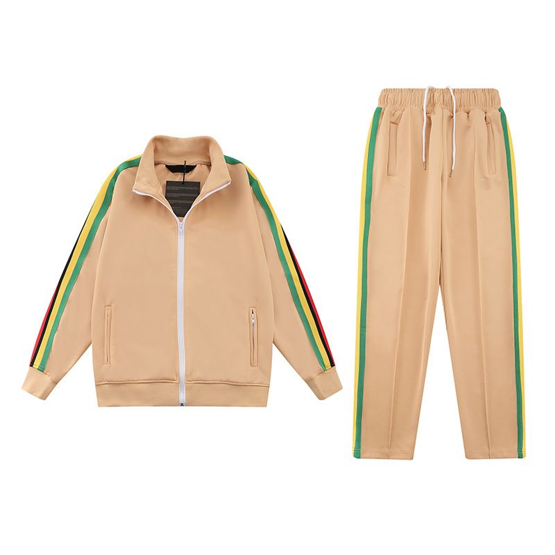 Khaki + rayures colorées