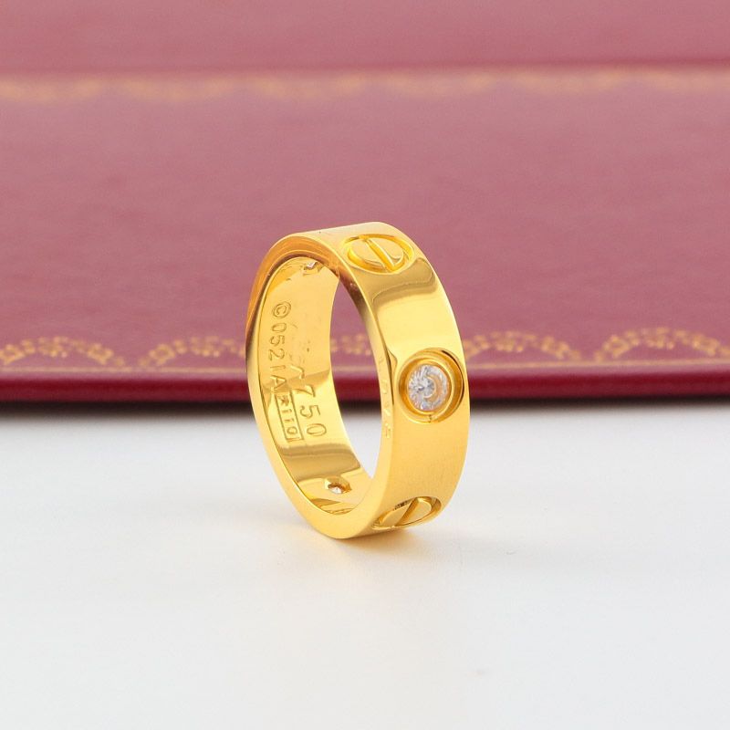 4mm gold+diamond ring