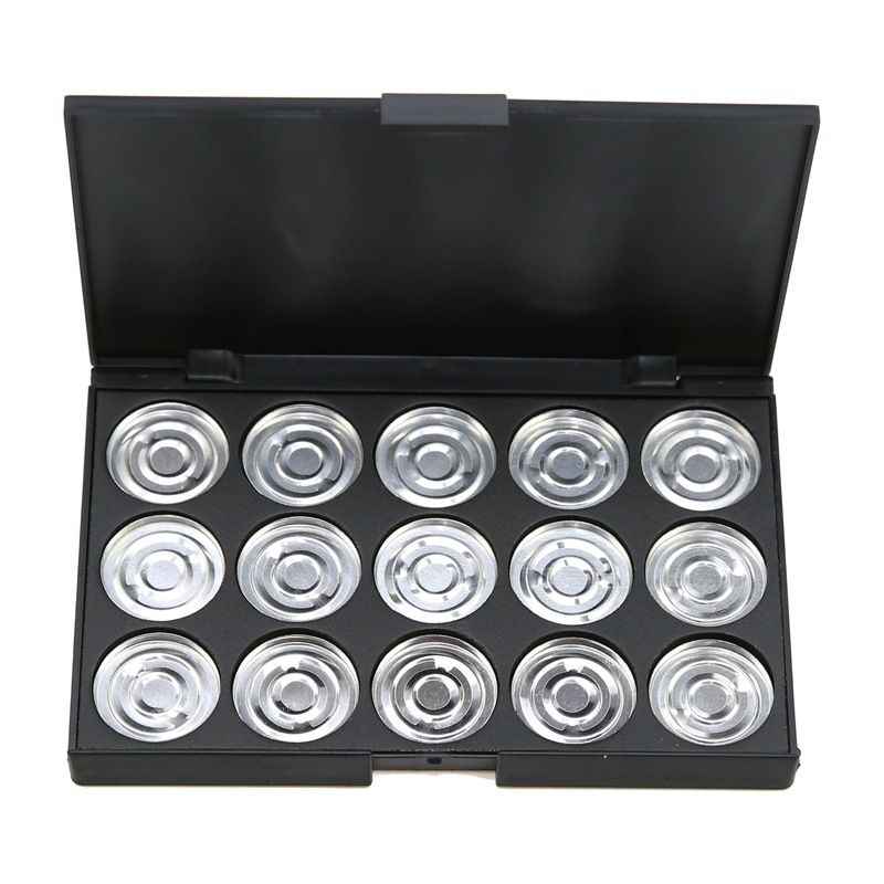 calligraphy moron build 15 PCS 26mm Empty "No Magnetic " Eyeshadow Palette With Aluminum Pans Makeup Tools Cosmetics DIY Box paleta de sombras calligraphy moron build 15 PCS 26mm Empty "No Magnetic " Eyeshadow Palette With Aluminum Pans Makeup Tools Cosmetics DIY Box paleta de sombras