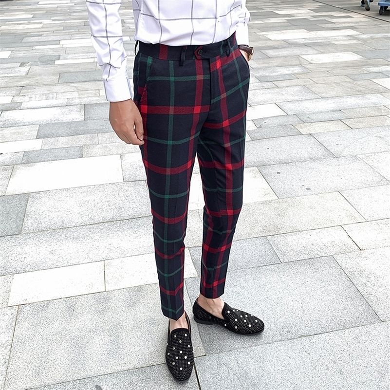 Compre Pantalones De Boda Hombres Rojas