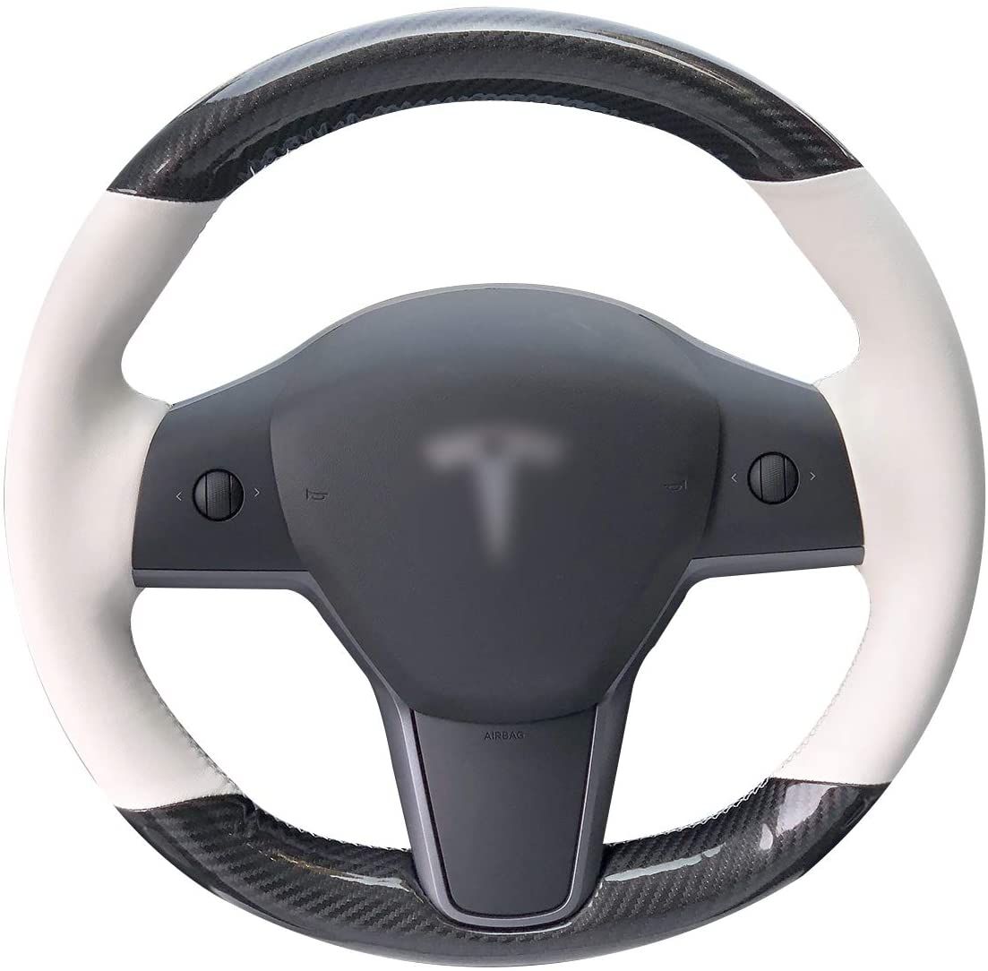 Steering Wheel Cover Fit For Tesla Model 3/Model Y Hand Stitch Car
