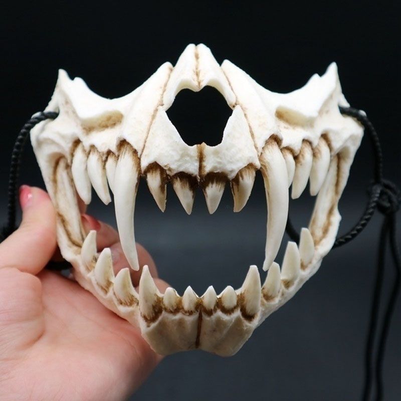 New Halloween Cosplay Resin Dragon God Yasha 2D Horror Theme Party Animal Skull Face Masquerade Scary New Halloween Cosplay Resin Dragon God Yasha 2D Horror Theme Party Animal Skull Face Masquerade Scary