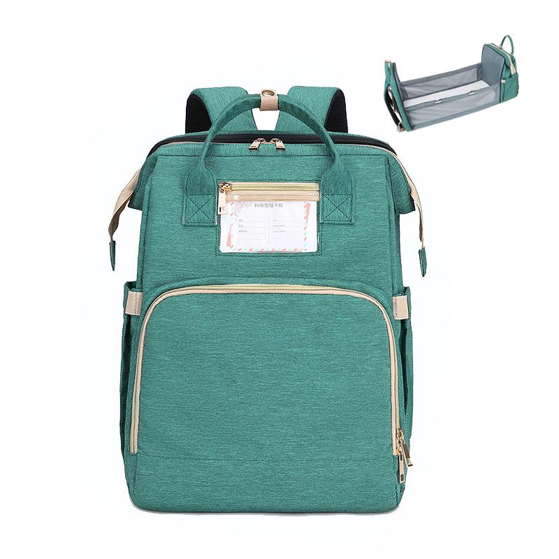 Azul Bolsa de pañales para bebé con mochila portátil para pañales de gran capacidad para carrito Suspension Mommy Backpack 
