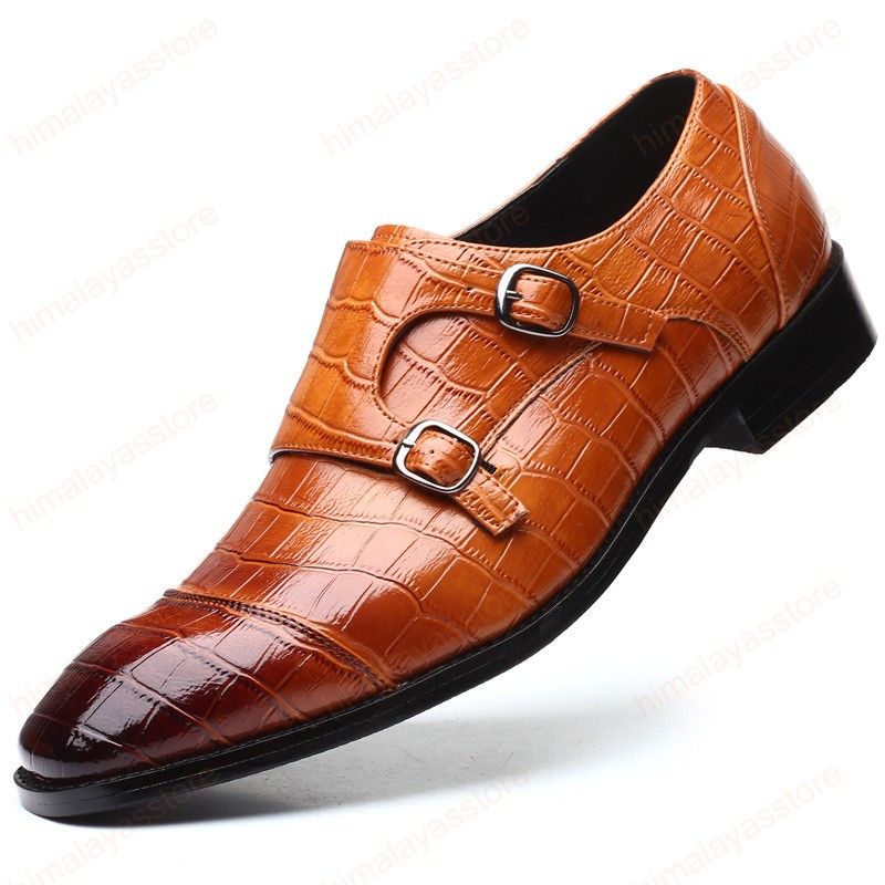 New Men Leather Shoes Business Dress Suit Shoes Men Bullock Genuine