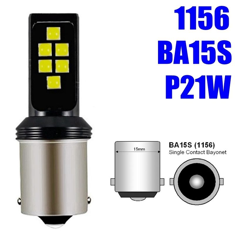 1156 BA15S-Blanc