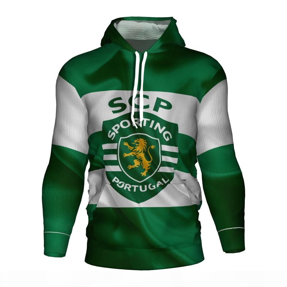 2021 Sporting Lisbon Portugal Soccer Jersey 2018 2019 3d Hoodie