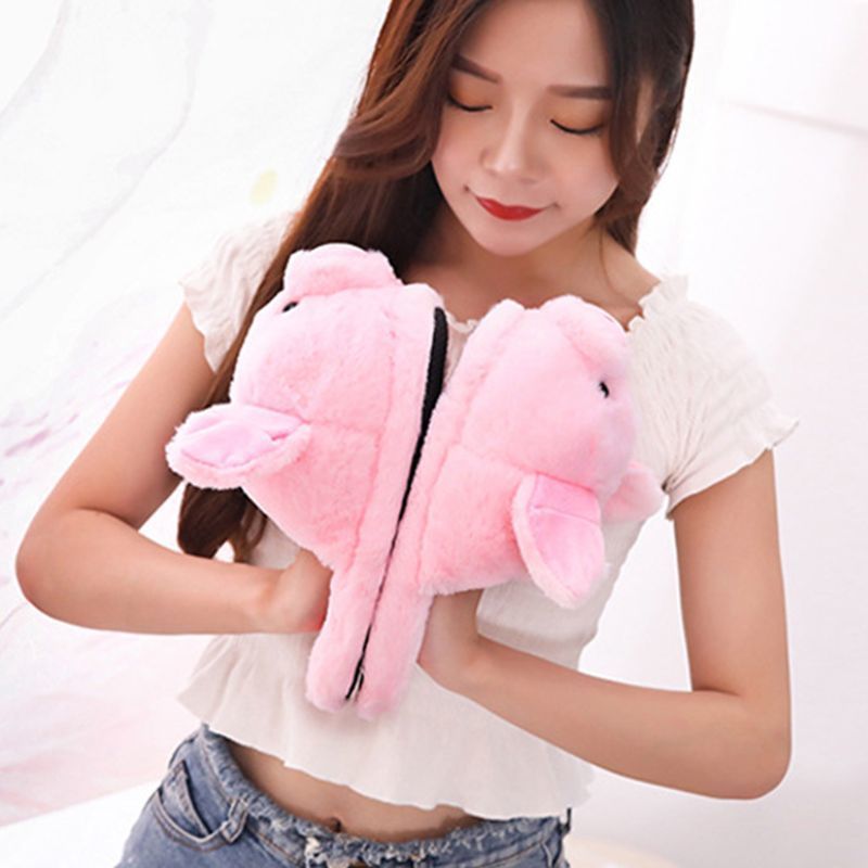 Femmes Hiver Mignon Rose Cochon Animal Cartoon Plush Slippers Antidérapant Fourrure Chaussures S Femmes Hiver Mignon Rose Cochon Animal Cartoon Plush Slippers Antidérapant Fourrure Chaussures S