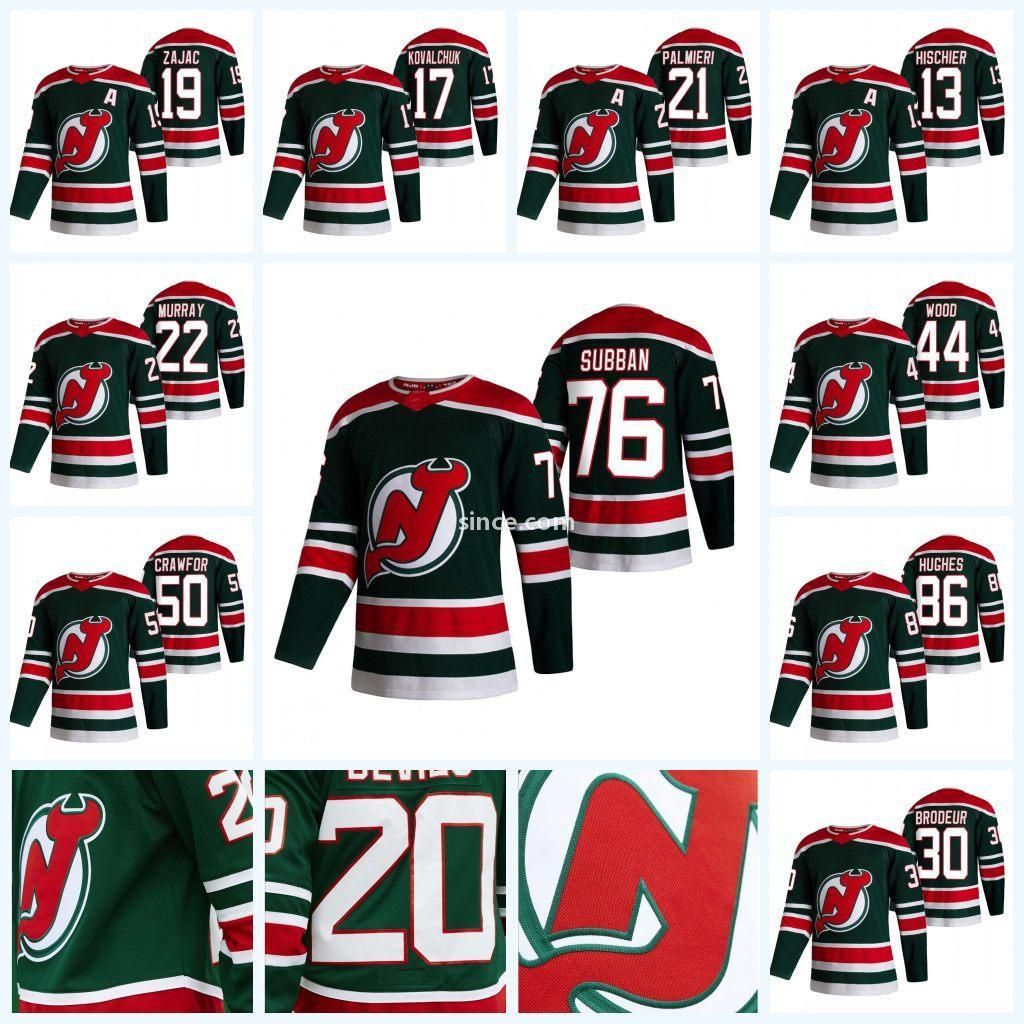 2021 Youth New Jersey Devils 2021 Reverse Retro Jersey Jack Hughes P.K