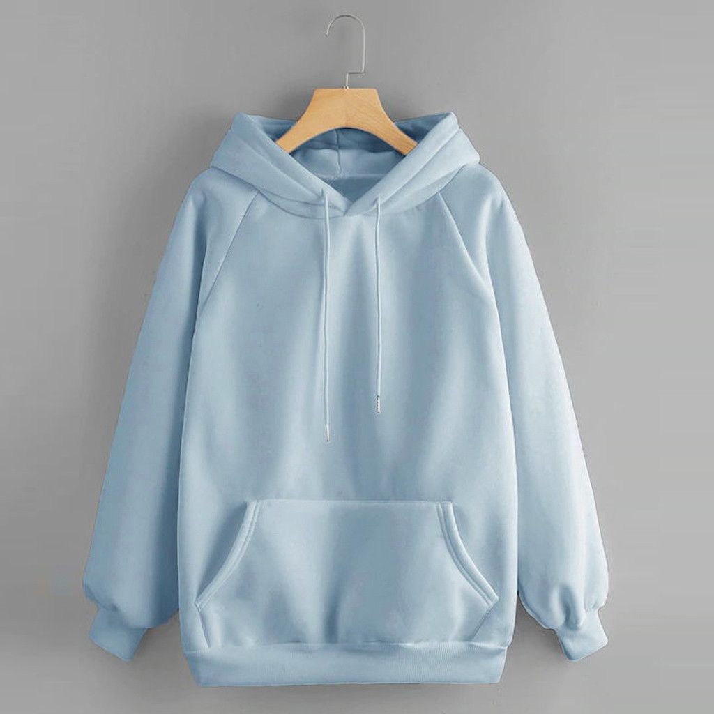 Sudaderas con capucha para mujer Casual Sólido Color Sudadera con capucha Bolsillo manga