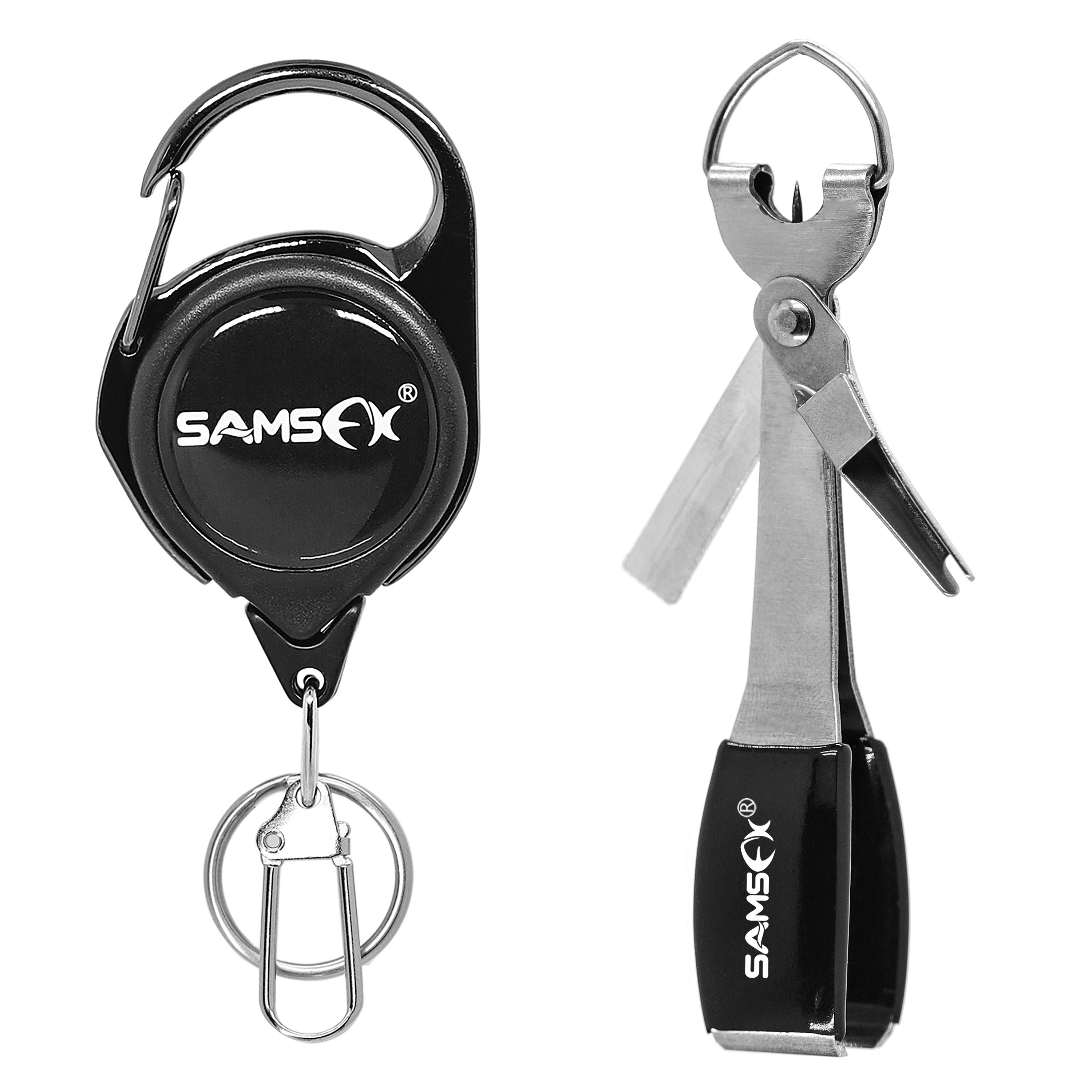 SAMSFX Quick Knot Tying Tool Fly Fishing 4 In 1 Clippers Nipper Snips