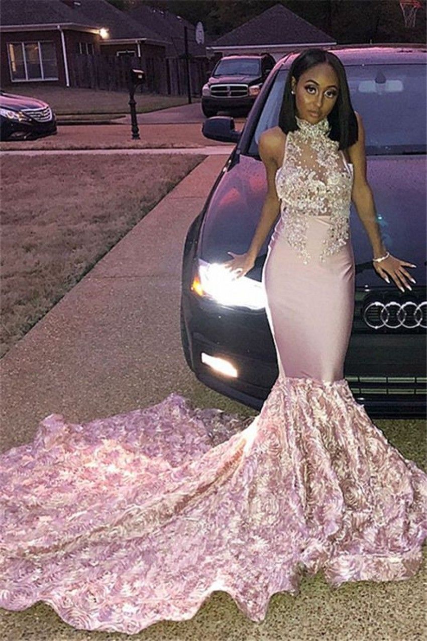 rose mermaid dress