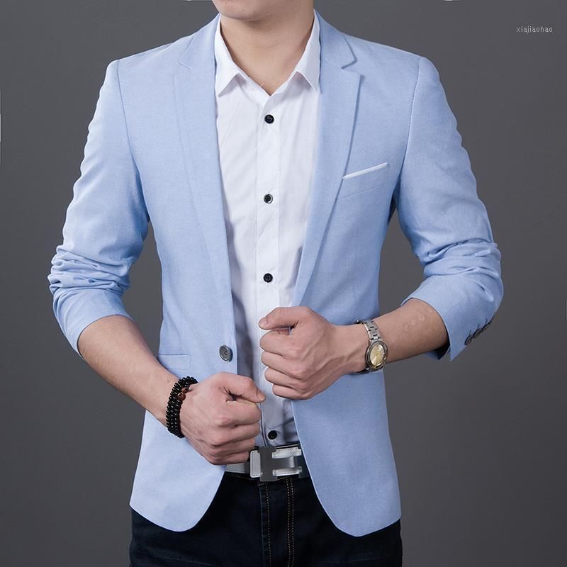 Compra Trajes Para Hombres Blazers 2021 Moda De Manga Larga Marca Blazer  Hombres Abrigo Casual Slim Fit Chaqueta Más Tamaño M A 5xl Black Blue  Wholesale Oxford1 Barato | Entrega Rápida Y