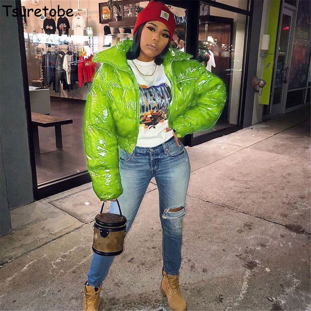 multicolor bubble coat