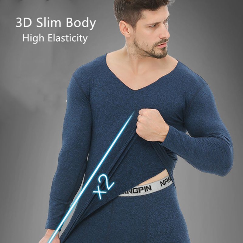 Canción de julio Gruesa ropa térmica Conjuntos Largas Winter Ropa para hombres grandes