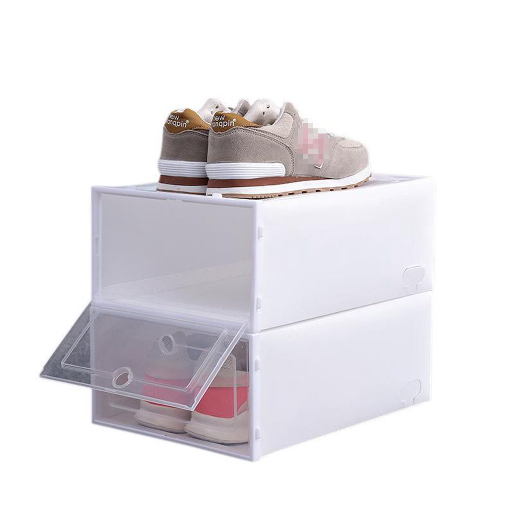 2021 Plastic Shoe Box By Sea Shipping Dustproof Shoe Storage Box Flip