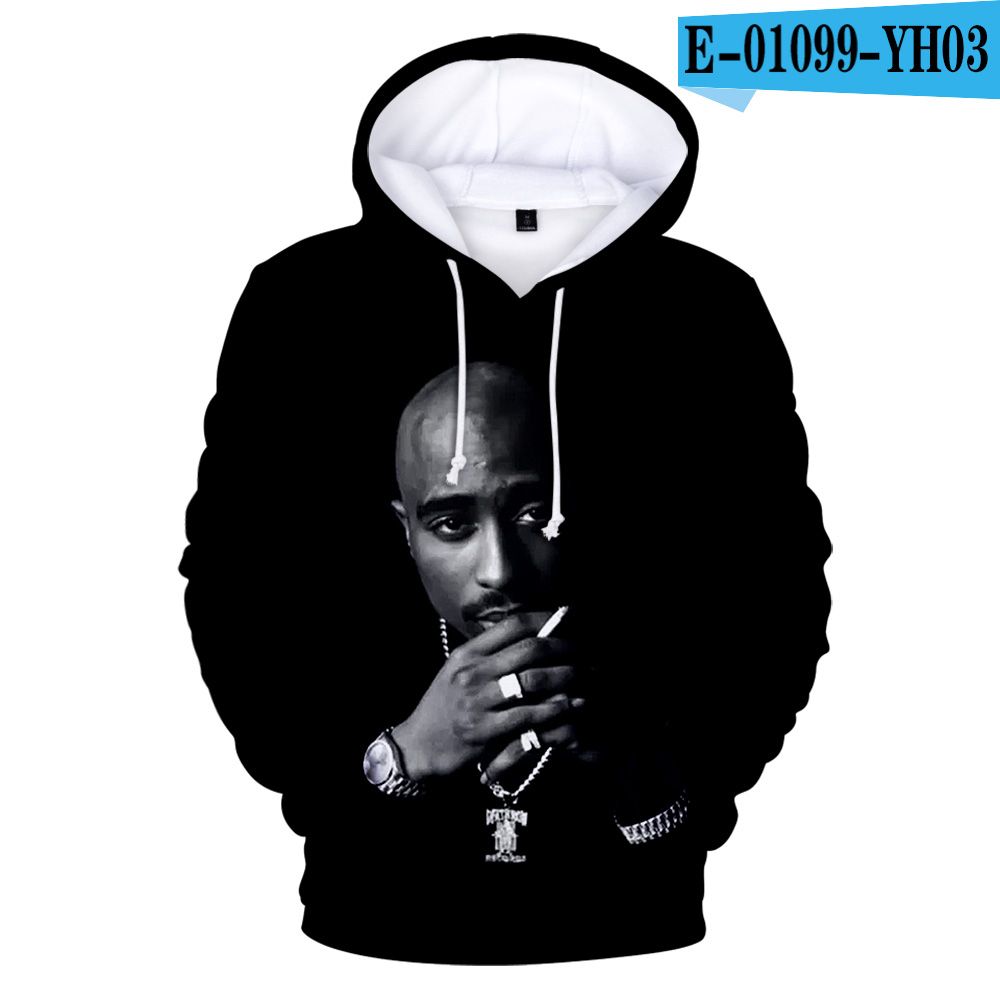 Compra Hip Hop 2Pac Sudadera Con Capucha 3D Para Hombres Otoño Invierno  Pullovers Imprimir Rapper Tupac Sudaderas Con Capucha Tops De Manga Larga  Con Capucha Negra C1116 Barato | Entrega Rápida Y