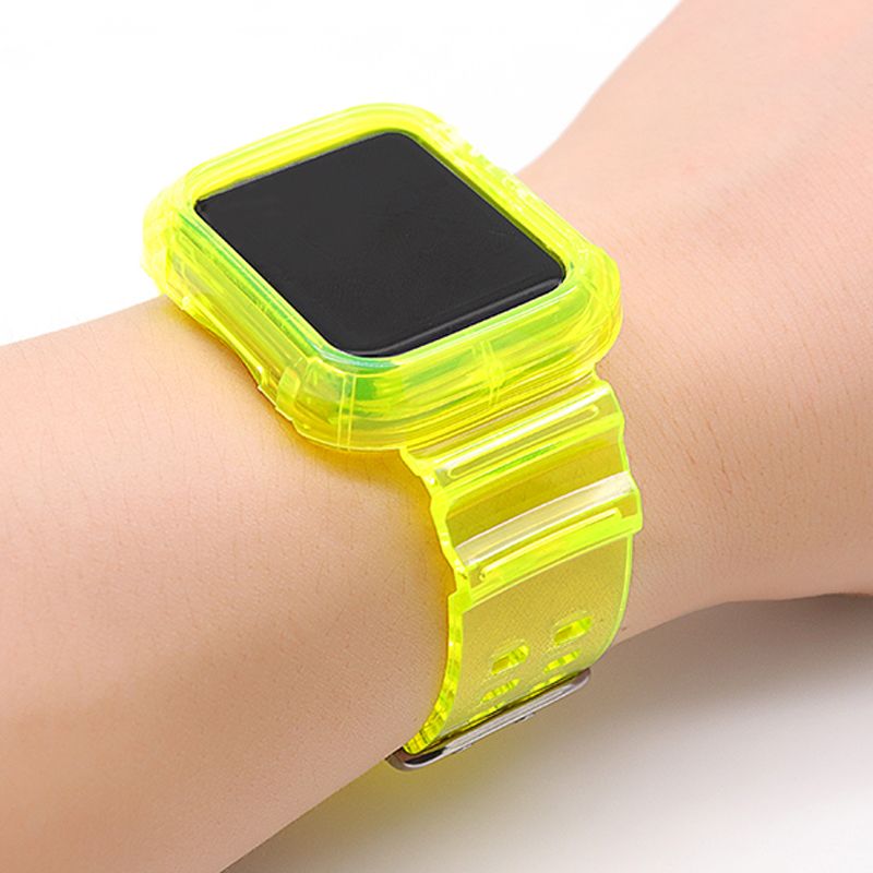 Cinturino trasparente per cinturino apple watch 44mm/42mm cinturino in  silicone custodia protettiva cinturino per iwatch apple watch 6/5/4/3/2/1 -  AliExpress Watches