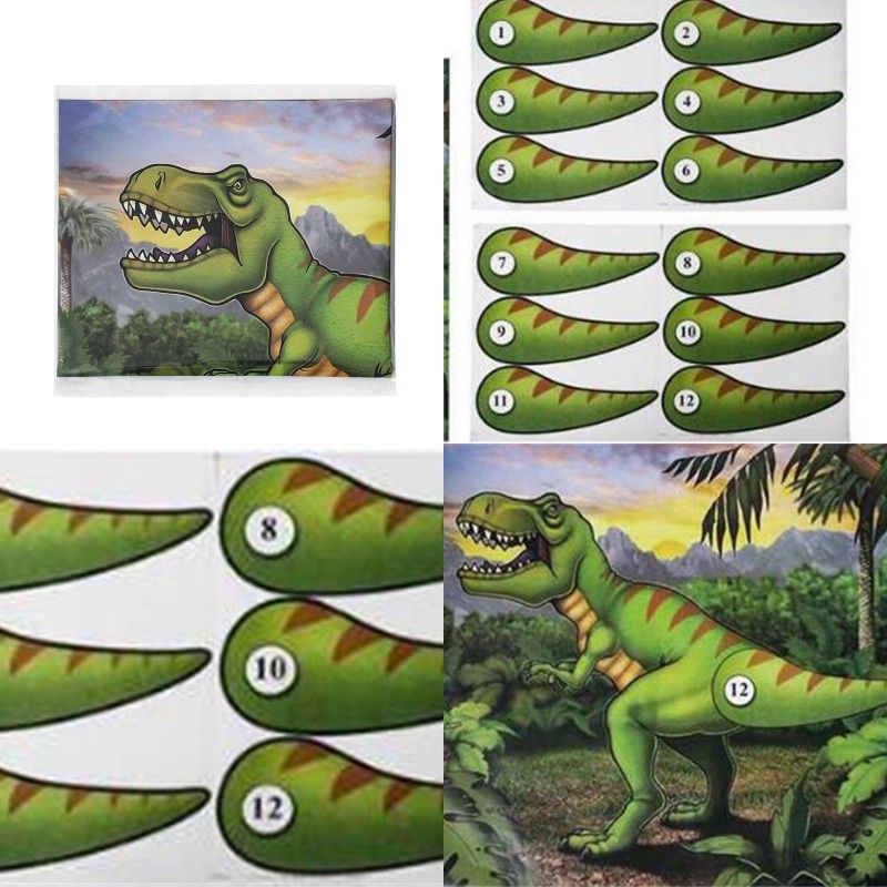 Pino A Cauda No Jogo Dinossauro Fontes De Festa Dinossauro Dino Poster  Atividades Divertidas Jogos De Aniversário Para Crianças - Decorações Diy  Para Festas E Feriados - AliExpress