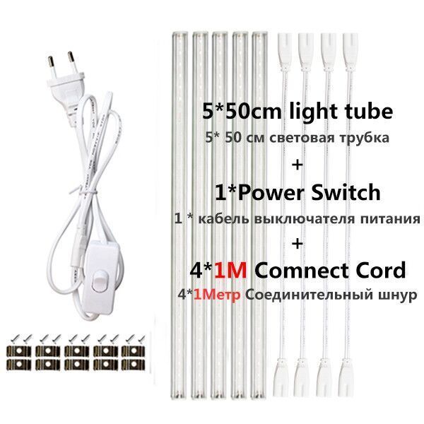 5tube 1m Câble-EU Plug