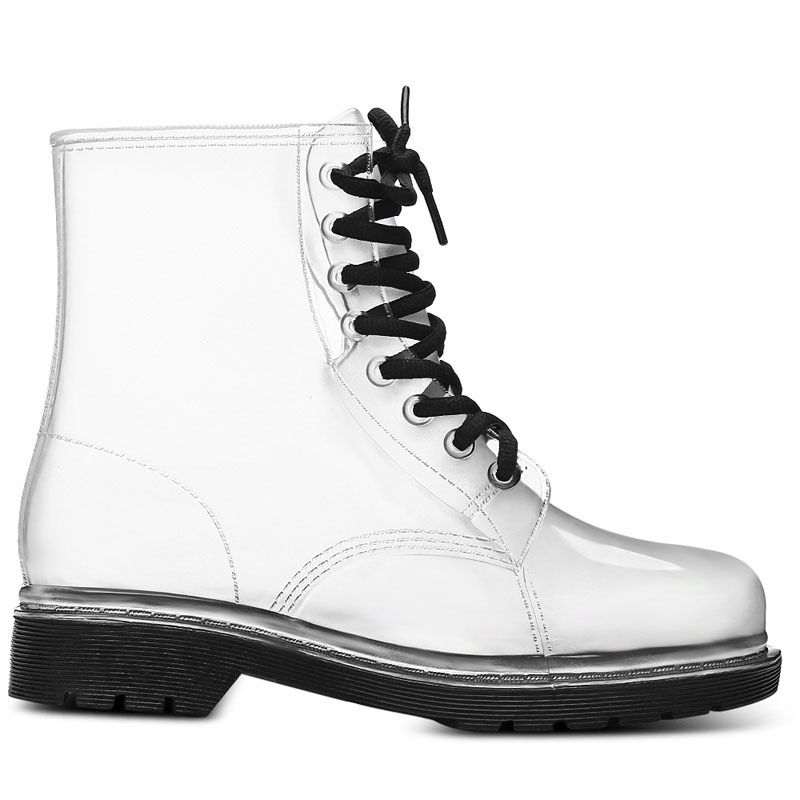 Compra Botas De Lluvia De Las Mujeres De Las Mujeres Con Cordones Maduros  Para La Dama Impermeable Transparent Candy Colors Colors Toble Outdoor  Girls Shoes Aw18 Q1216 Barato | Entrega Rápida Y