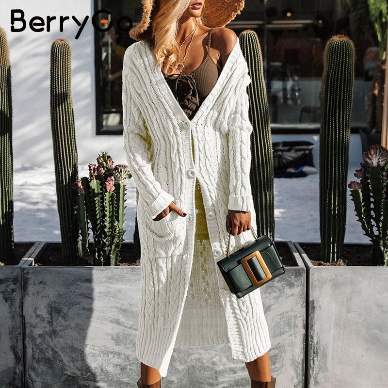 cardigan feminino longo branco
