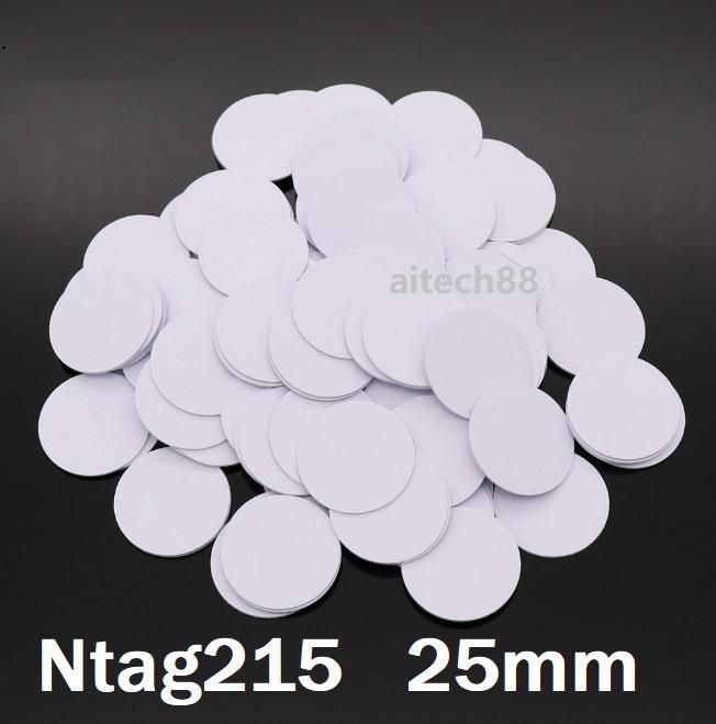 ntag215 coin card with adhsive