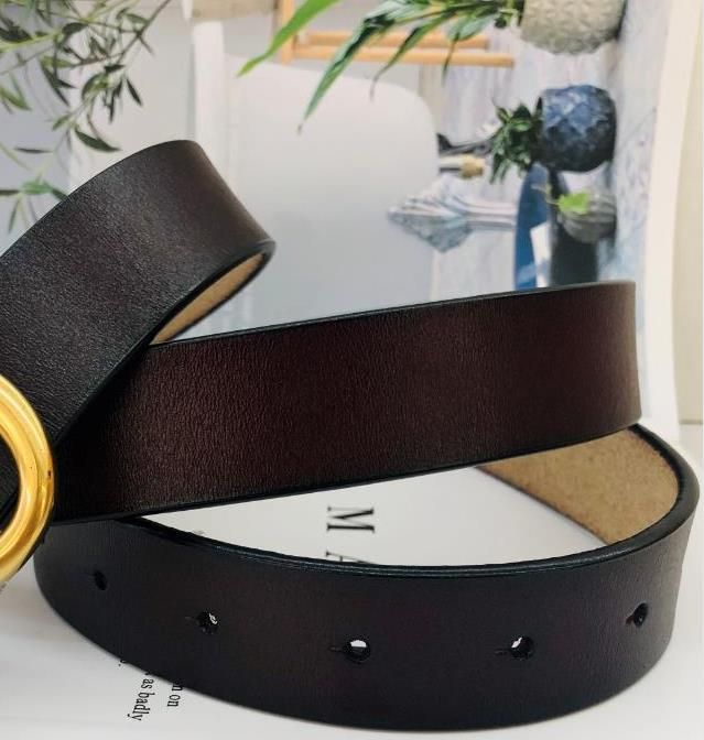 G Gold buckle+Black-brown