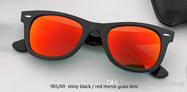 901/69 Shiny Black/red Mirror Lens