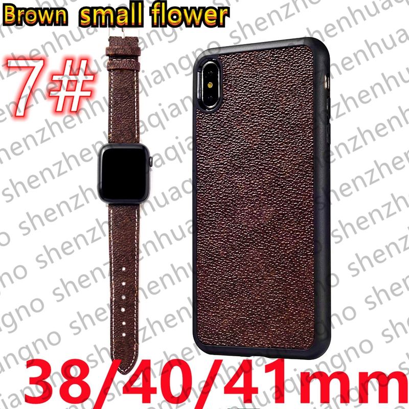 7#[L] Brown Small Flower 38/40/41mm