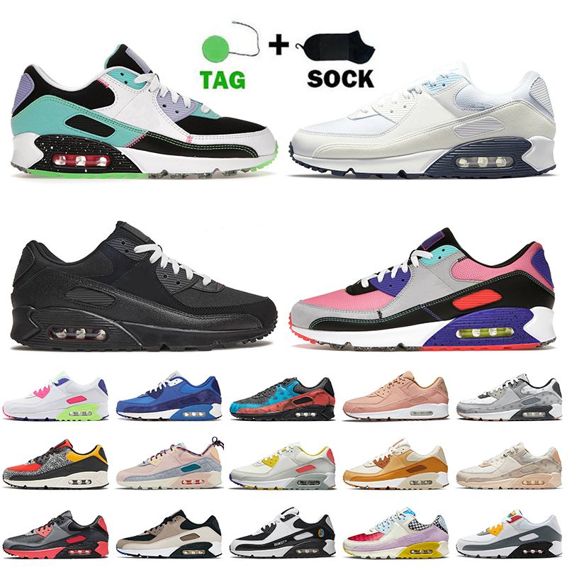 Big Size Us 12 Womens Mens Running Shoes 90 Exeter Edition Multi White