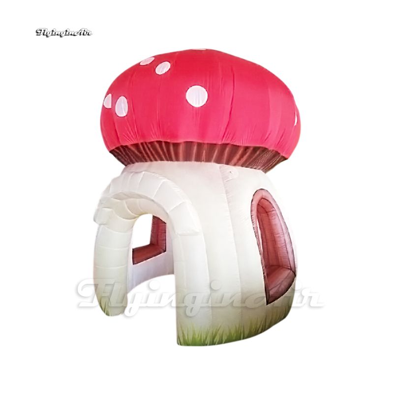 Outdoor Inflatable Playhouse Mushroom Tent 4m Multicolor Blow Up