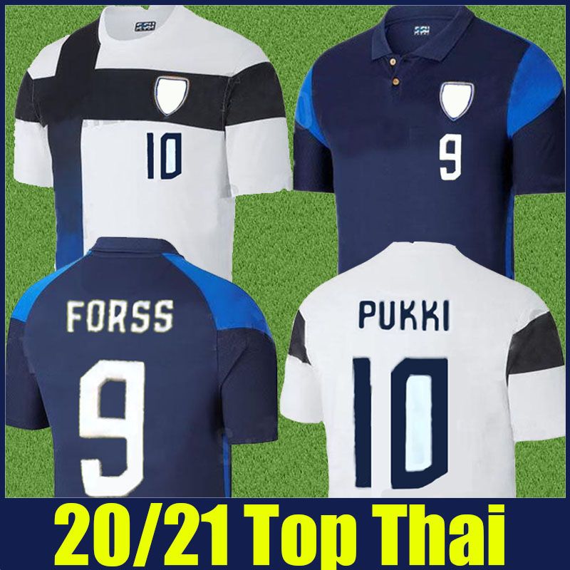 Maillot Vintage Finlande Suomi Rayé Bleu - Taille M - N°10 Pukki - Occasion
