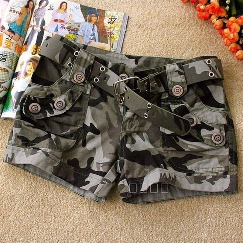 Shorts De Camuflaje De Moda De Alta Calidad Al Por Mayor, Mujeres Casual Camo Carga Shorts Ejército Military Hot W484 Y200403 De 13,24 € | DHgate