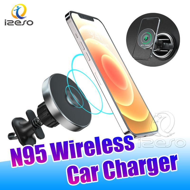 Best Quality 15W Wireless Magsafe Car Charger Adsorbable Phone