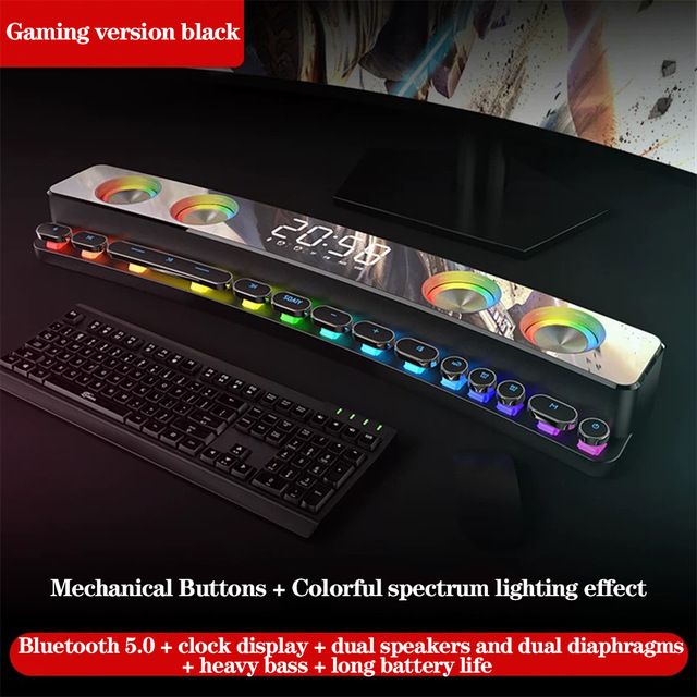 Gaming Black z światłami