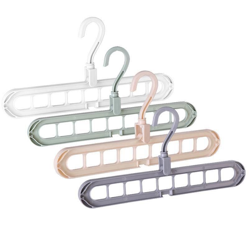 Adjustable 9 Hole Magic Clothes Hangers Space Saving Metal Clothes