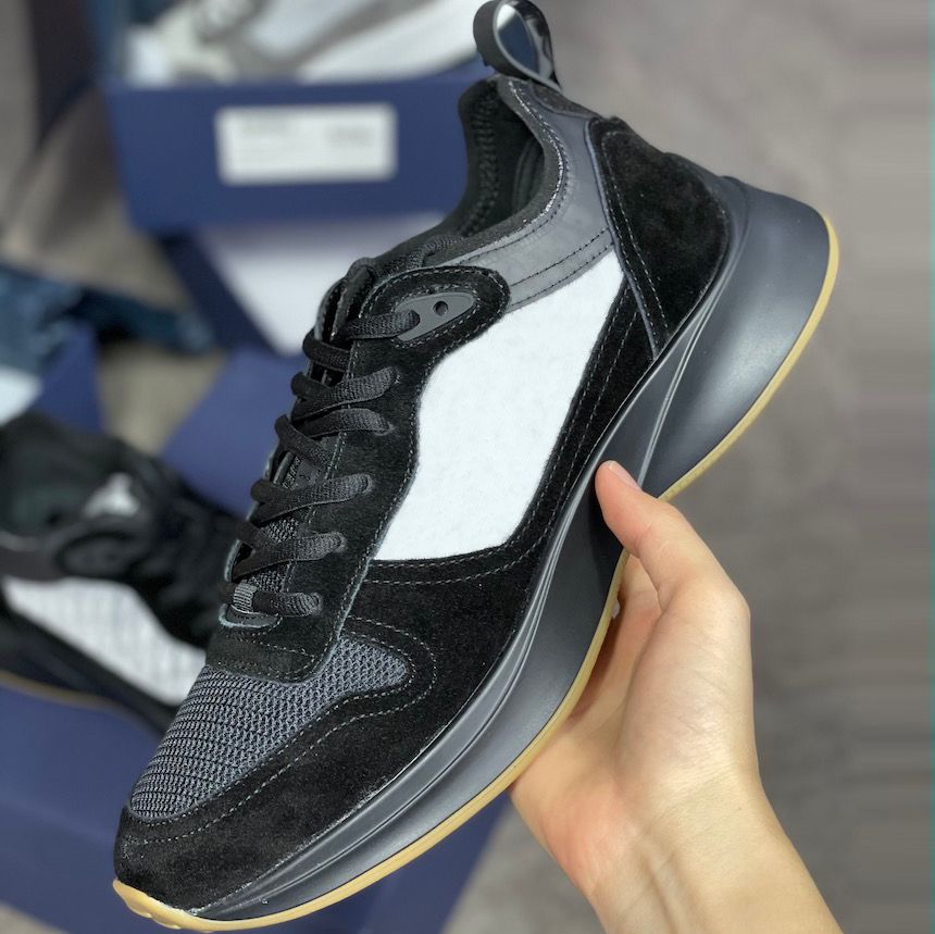 2021 Men Oblique B25 Runner Sneaker Air Platform Shoes Luxury Real Leather  Mesh Trainers Grey Suede Triple Casual Shoes Big Size From Beatshoes,  $58.98 | DHgate.Com