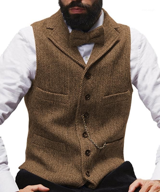 Acquistare Gilet Da Uomo Vintage Uomo In Lana Blend DotChed Bavero  Herringbone Mens Gilet Matrimonio Groomsmen1 Economico | Consegna Veloce E  Qualità | DHgate Italy
