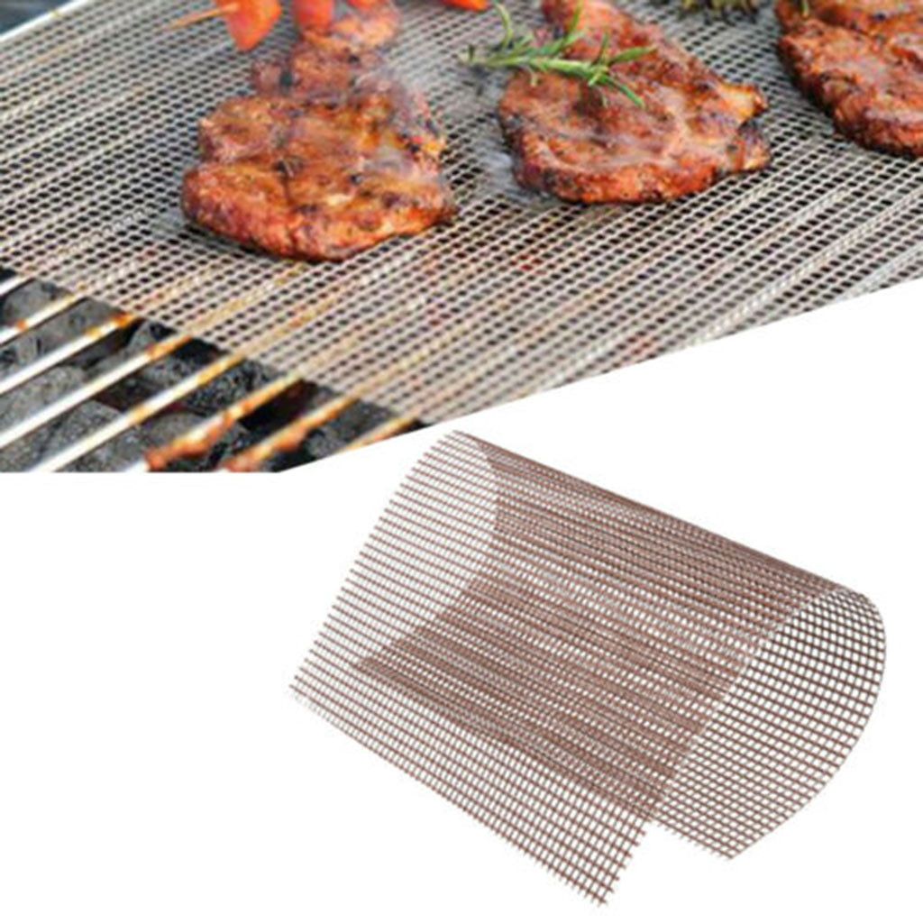 2021 BBQ Grill Mat Non Stick Mesh BBQ Pad Barbecue Grilling Baking Mat