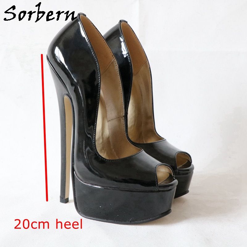 Black 20cm Heel