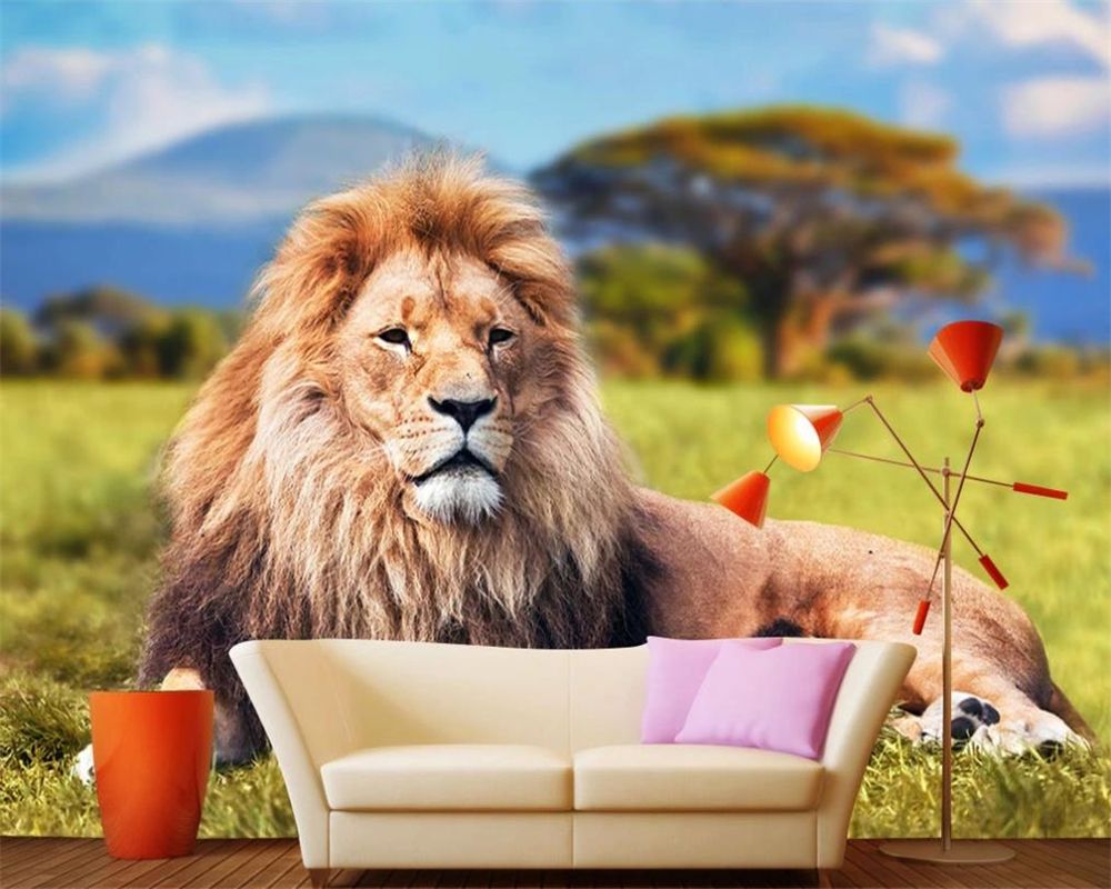 3d Animal Wallpaper Modern Mural 3d Wallpaper Fierce Wild Animal Lion Background Wall HD Digital Printing 3d Animal Wallpaper Modern Mural 3d Wallpaper Fierce Wild Animal Lion Background Wall HD Digital Printing