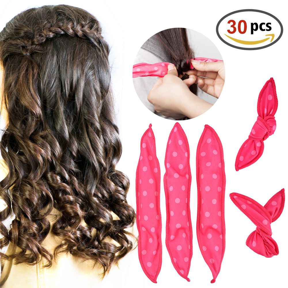 30pk Pink Black Polka Dot Fabric Handwork Hair Curler Soft Sleep Pillow Hair  Rollers Set Flexible Foam Sponge Magic DIY Hair Styling Tool From  Sunshinemfggroup, $8.58 | DHgate.Com