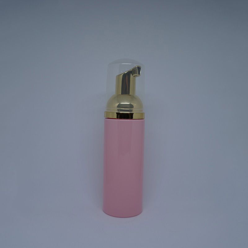 Roze fles + gouden pomp