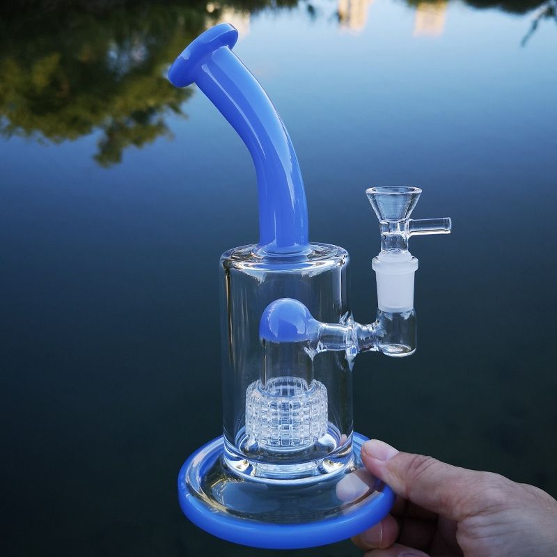 Blue bong with bowl