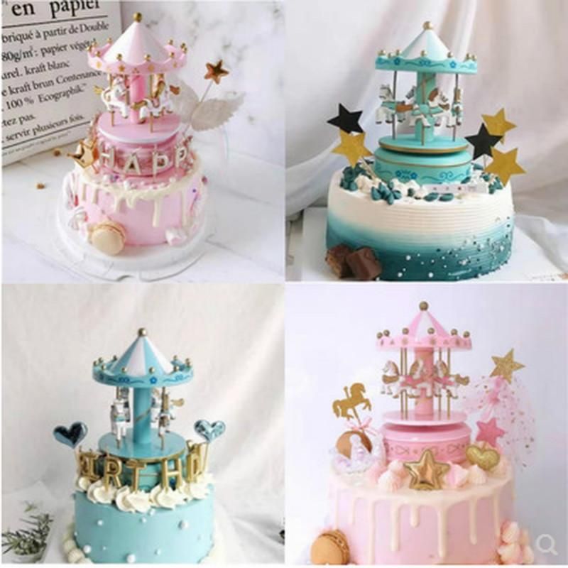 Acheter Pas Cher Autres Fetes Fete Fournitures De Gateau Decoration Carrousel Boite De Musique Ferris Roue Anniversaire Danniversaire Pour Enfants Accessoires De Vacances Accessoires De Decoration Du 17 Fr Dhgate