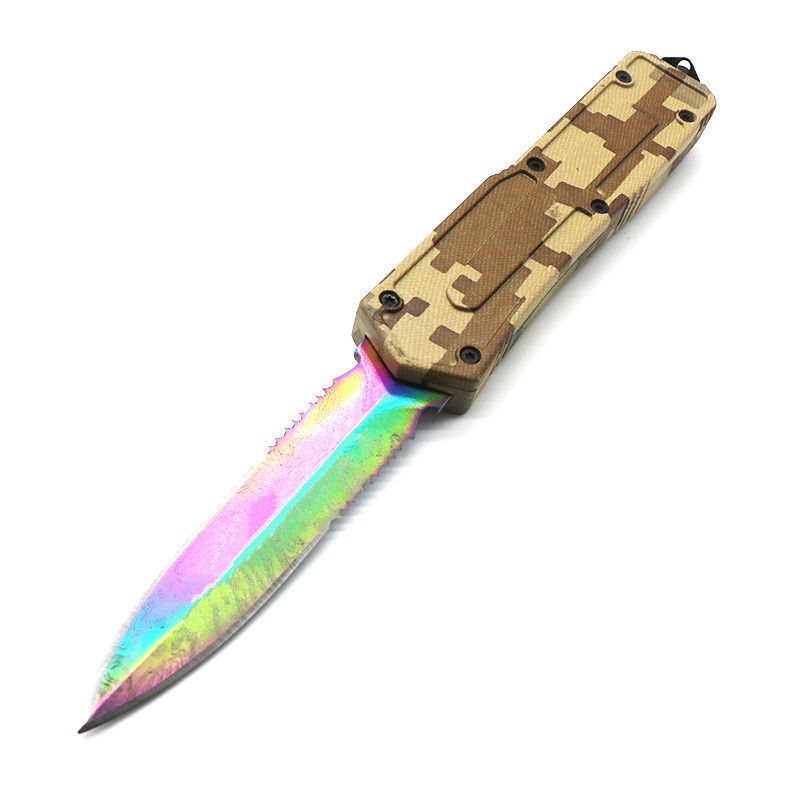 colorful double half serrated