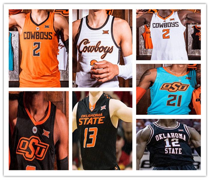 2020 2020 Basketball Oklahoma State OSU College Jersey Cameron McGriff Lindy Waters Yor Anei