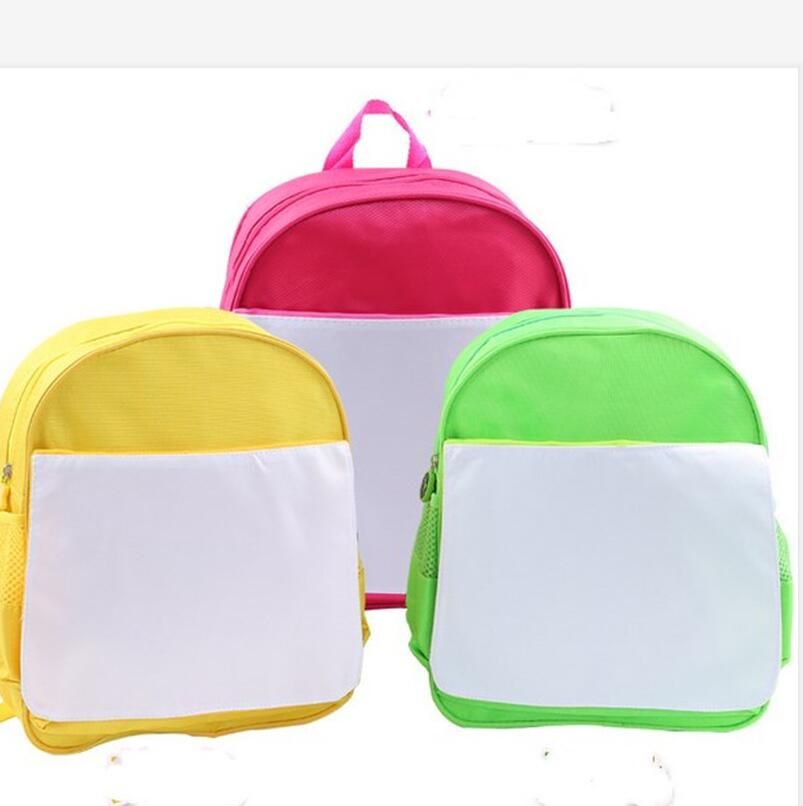 Sublimation Backpack DIY Blank White Shoulder Bag Kindergarten School