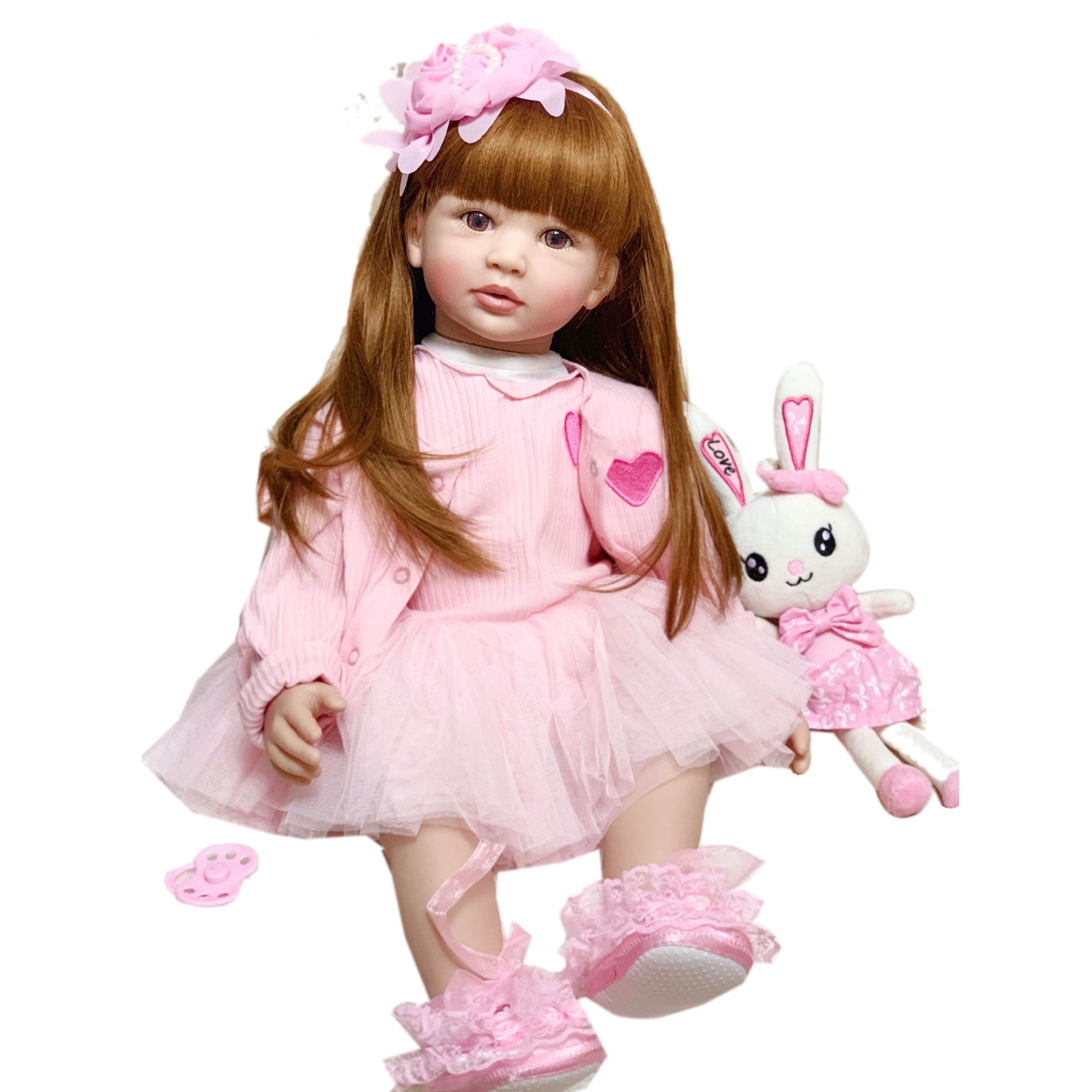 60cm muñeca Reborn juguetes niñas silicona recién nacido princesa niño 