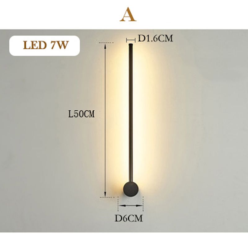 50cm a-Black-Warm White-No switch